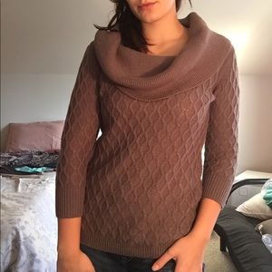 Gray cowl neck sweater
